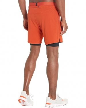 Шорты Outpace 7 2-in-1 Shorts, цвет Lava Saucony