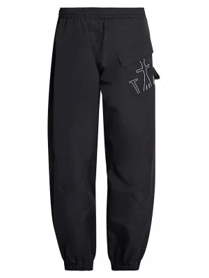 Спортивные штаны в стиле джоггер с перекрученной тканью Jw Anderson, черный Anderson