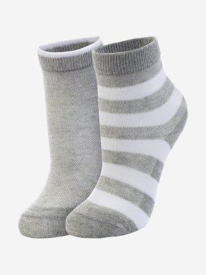 Носки для мальчиков , 2 пары, Серый, размер 31-33 Wilson. Цвет: серый