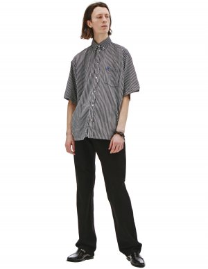 Рубашка с короткими рукавами в полоску Balenciaga