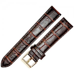 Ремешок 1805-02-1-2 П Kroko Коричневый кожаный ремень 18 мм для часов наручных из кожи натуральной мужской крокодил матовый Ardi. Цвет: коричневый