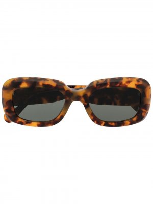 Солнцезащитные очки в квадратной оправе черепаховой расцветки Retrosuperfuture. Цвет: коричневый