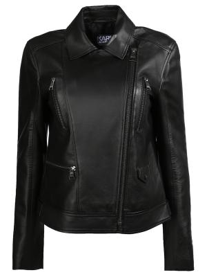 Кожаная куртка Karl Lagerfeld. Цвет: черный