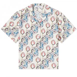 Рубашка с короткими рукавами и принтом Maison Kitsune Dancing Girls, мультиколор Kitsuné