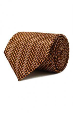 Комплект из галстука и платка Stefano Ricci. Цвет: оранжевый