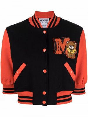 Teddy Bear motif bomber jacket Moschino. Цвет: черный