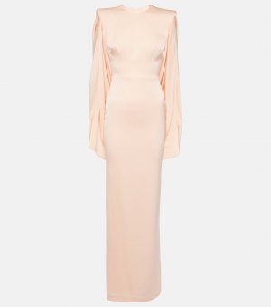 Платье из креп-атласа с накидкой , розовый Alex Perry