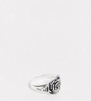 Серебряное кольцо с отделкой в виде розы -Серебряный Regal Rose
