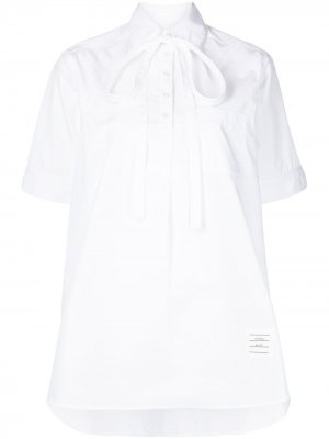 Рубашка с короткими рукавами Thom Browne. Цвет: белый