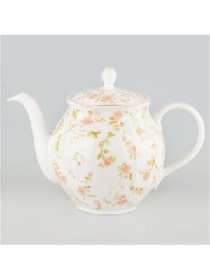 Чайник 1,5л Садовая Роза Quality Ceramic. Цвет: белый