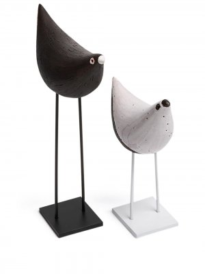 Декоративный сет в виде двух птиц на подставке BITOSSI CERAMICHE. Цвет: коричневый