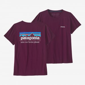 Женская футболка P-6 Mission из органического материала , цвет Night Plum Patagonia