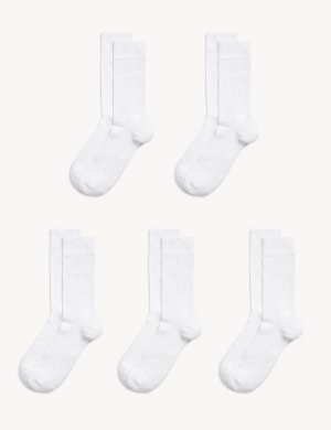 5 пар носков с мягкой подкладкой Cool & Fresh , белый Marks Spencer
