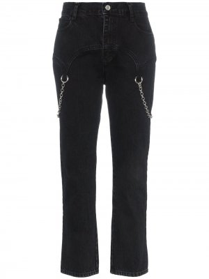 Прямые джинсы с цепочкой Marks Sandy Liang. Цвет: черный