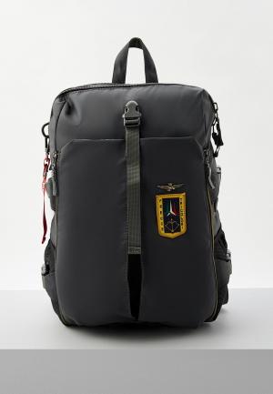 Рюкзак и брелок Aeronautica Militare. Цвет: серый