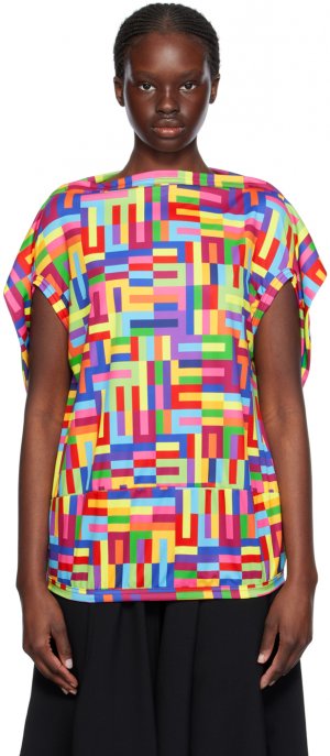 Разноцветная футболка с принтом Comme Des Garcons, цвет B pattern Garçons