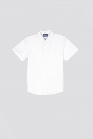 Рубашка с короткими рукавами белый классическим воротником Coccodrillo