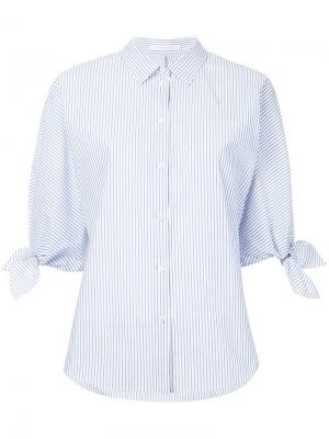 Рубашка с завязками на рукавах Estnation. Цвет: белый
