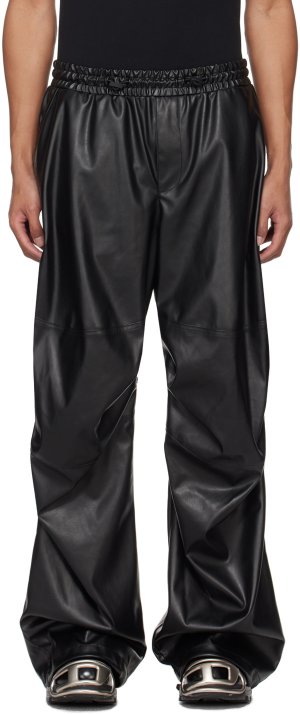 Черные брюки из искусственной кожи P-Marty-LTH Diesel