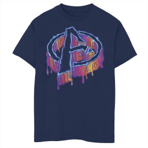 Футболка с логотипом «Капающая краска» для мальчиков 8–20 лет Avengers , синий Marvel