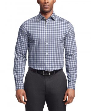 Мужская классическая рубашка без морщин стандартного кроя для страйкбола стрейч , синий Michael Kors