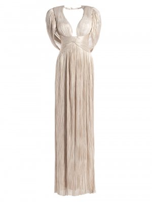 Плиссированное платье Laurel с рукавами-накидкой Maria Lucia Hohan