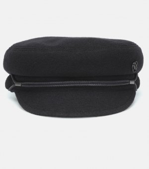 Новая шапка Abby из смесовой шерсти , черный Maison Michel