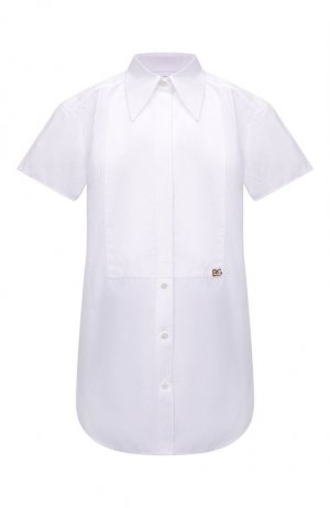 Хлопковая рубашка Dolce & Gabbana. Цвет: белый