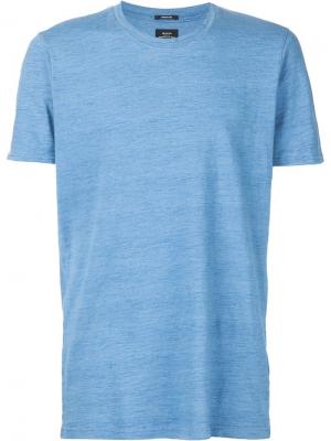 Трикотажная футболка Denham. Цвет: синий