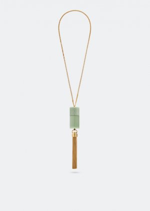 Ожерелье SAINT LAURENT Angelica mini tube necklace, зеленый