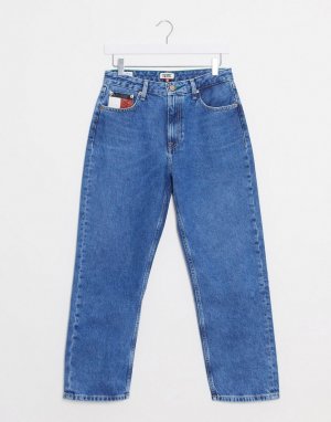 Прямые джинсы с завышенной талией -Синий Tommy Jeans