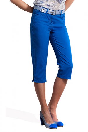 Укороченные брюки Million X Woman. Цвет: синий