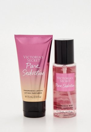 Набор для ухода за телом Victorias Secret Victoria's Pure Seduction, парфюмерный спрей тела75 мл, лосьон тела 75 мл.. Цвет: прозрачный