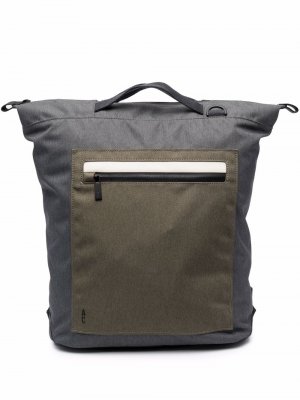 Рюкзак в стиле колор-блок с застежкой на молнию Ally Capellino. Цвет: серый