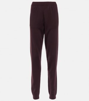 Прямые шерстяные спортивные штаны SAINT LAURENT, фиолетовый Laurent