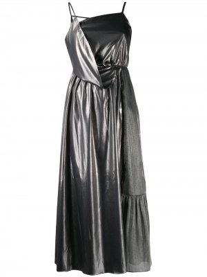 Платье Bouvier с эффектом металлик Three Floor. Цвет: серый