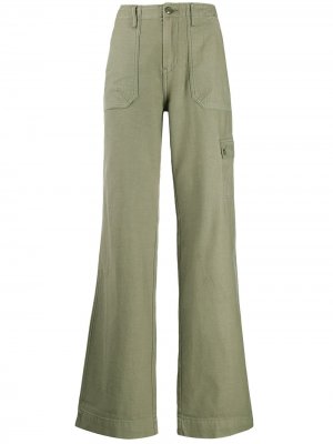 Расклешенные брюки карго FRAME. Цвет: зеленый