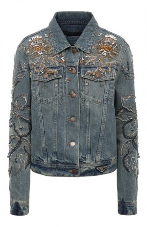 Джинсовая куртка Prada. Цвет: синий