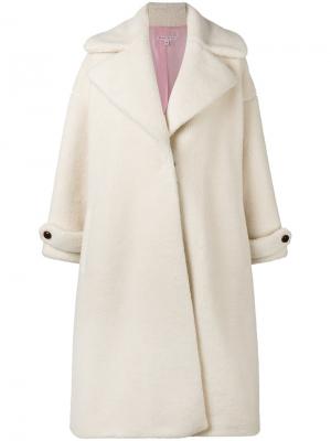 Пальто с контрастными пуговицами Olympia Le-Tan. Цвет: белый