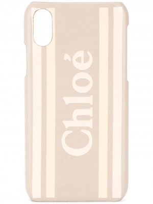 Чехол для iPhone X с логотипом Chloé. Цвет: нейтральные цвета