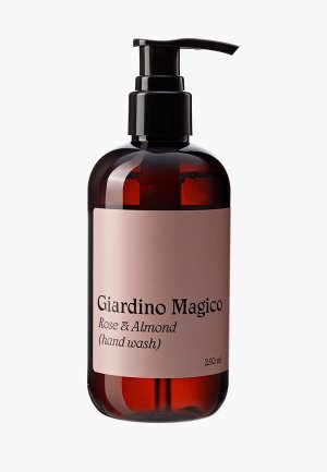 Жидкое мыло Giardino Magico роза и миндаль, 250 мл. Цвет: прозрачный