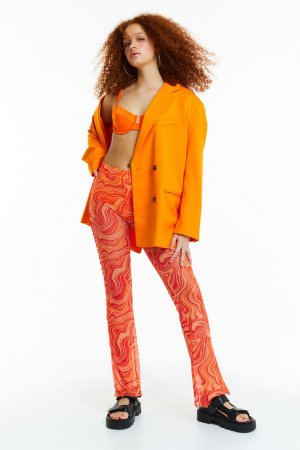 Сетчатые леггинсы , оранжевый/узор H&M