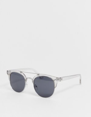 Солнцезащитные очки в прозрачной оправе с синими стеклами -Синий Burton Menswear