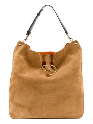 Большая сумка-тоут Pierce JW Anderson. Цвет: коричневый