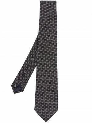 Шелковый галстук с вышивкой Tagliatore. Цвет: черный