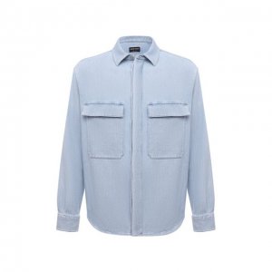 Джинсовая рубашка Giorgio Armani. Цвет: голубой