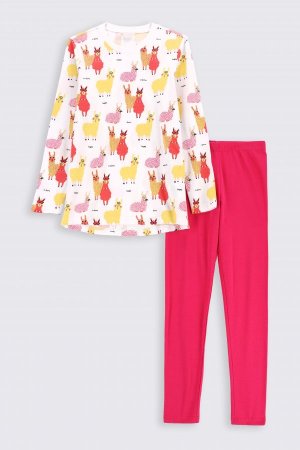 Пижама для девочки разноцветный хлопок с длинными рукавами Coccodrillo