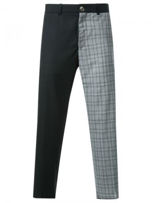 Двухцветные брюки Wan Hung. Цвет: чёрный
