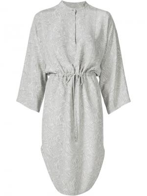 Платье-рубашка Kimono arc Maiyet. Цвет: серый