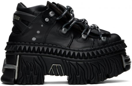 Черные кроссовки на платформе New Rock Edition , цвет Black Vetements